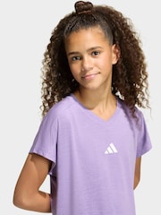 adidas Purple V-Neck Climacool T-Shirt - Image 3 of 5