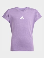 adidas Purple V-Neck Climacool T-Shirt - Image 5 of 5
