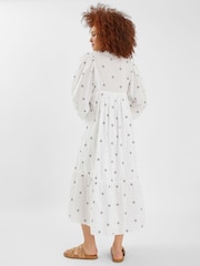 Accessorize White Embroidered Long Sleeve Maxi Dress - Image 2 of 4