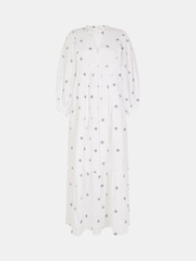 Accessorize White Embroidered Long Sleeve Maxi Dress - Image 4 of 4