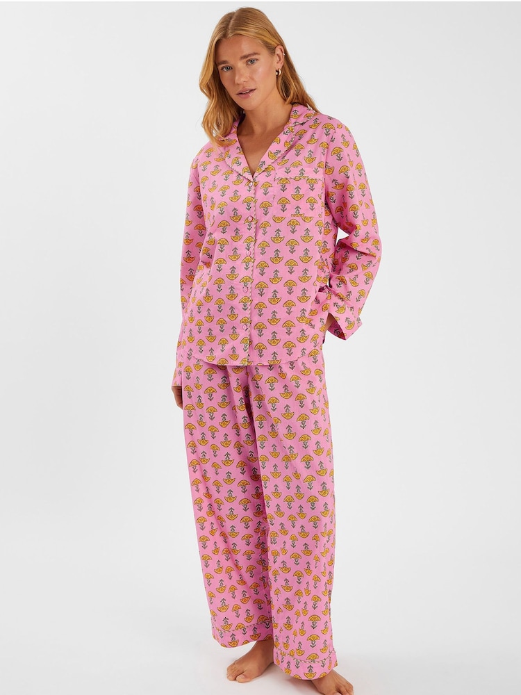 Accessorize Marigold Print Long Pyjamas Set - صورة 1 من 4