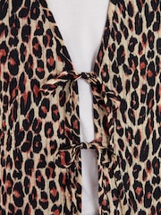 Accessorize Leopard Print Quilted Waistcoat - صورة 3 من 4