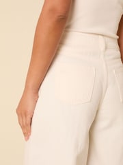 Nobodys Child White Relaxed Cut Off Shorts - Image 5 of 5
