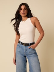Nobodys Child Blue Relaxed Cut Off Shorts - Image 3 of 5