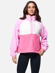 Gym + Coffee Pink Snap Polar Fleece - Image 3 of 5