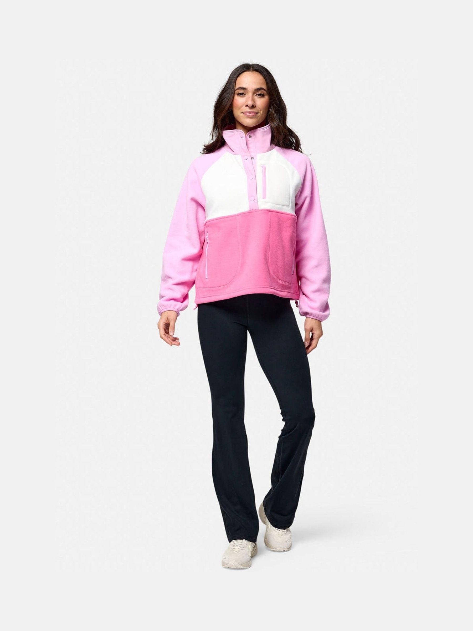 Buy Gym + Coffee Pink Snap Polar Fleece from Next Canada