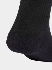 adidas Blue/Black Stonewash Crew Socks 3 Pack - Image 3 of 4