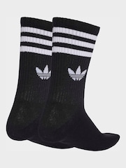 adidas originals Black 3-Stripe Crew Socks 10 Pack - Image 2 of 4