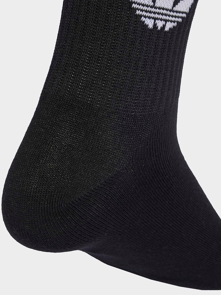 adidas originals Black 3-Stripe Crew Socks 10 Pack - Image 4 of 4