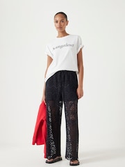 Pantalones de algodón con bordado de Hush - Imagen 3 de 5