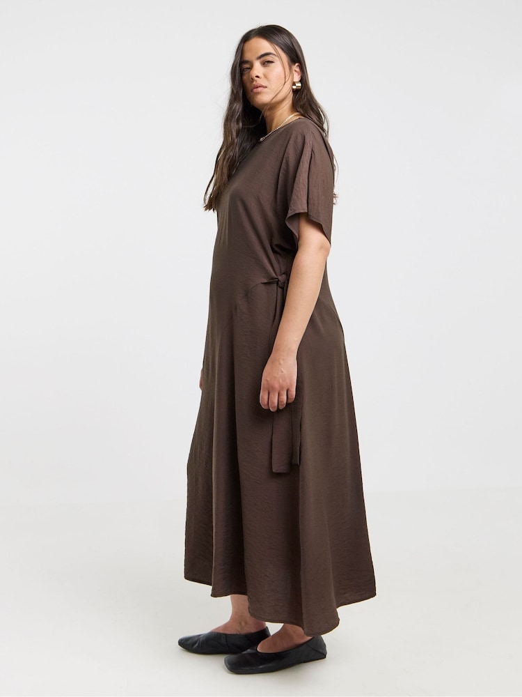 Simply Be Brown Carefree Maxi Dress - Image 1 of 4 Simply Be Brown Carefree Maxi Dress - Image 1 of 4