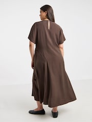 Simply Be Brown Carefree Maxi Dress - Image 2 of 4