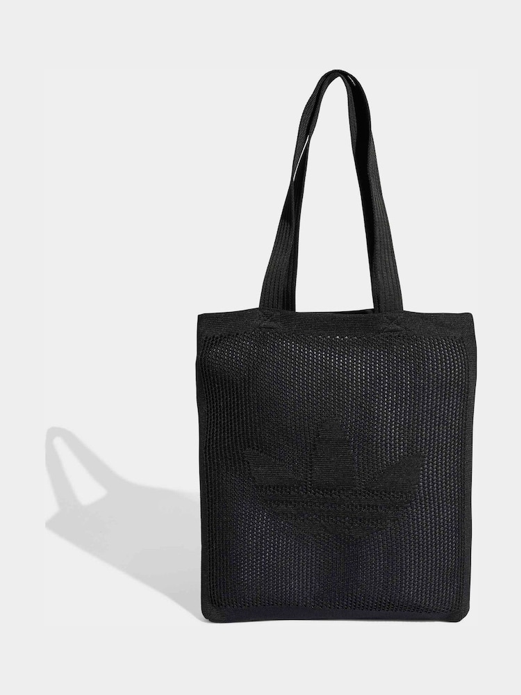adidas Originals Black Crochet Tote Bag - Image 1 of 5