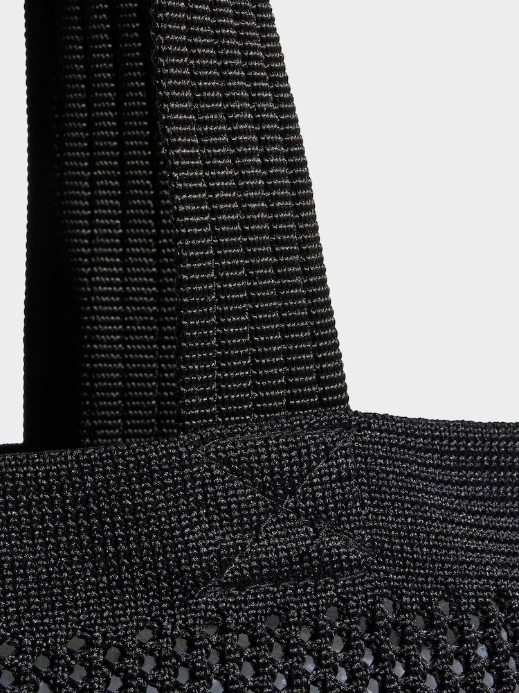 adidas Originals Black Crochet Tote Bag - Image 5 of 5