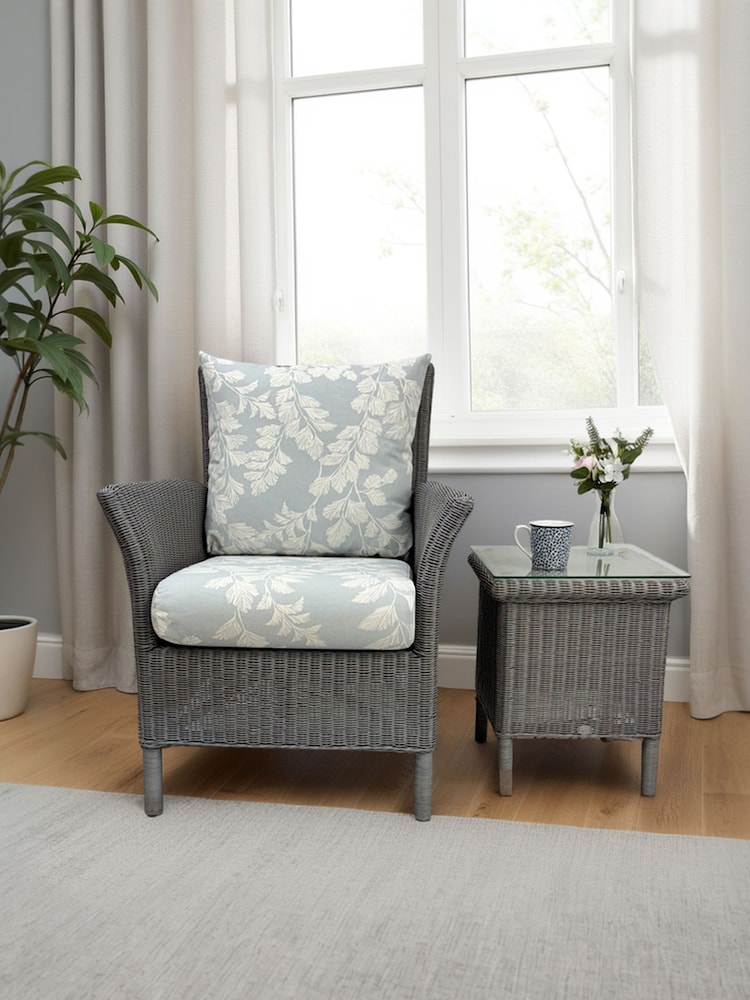 Laura Ashley Grey Wilton Indoor Rattan Chair - Image 1 of 3