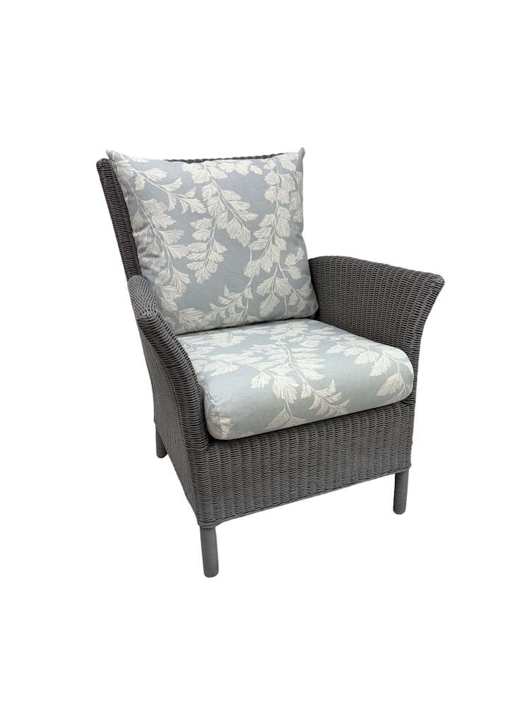 Laura Ashley Grey Wilton Indoor Rattan Chair - Image 3 of 3