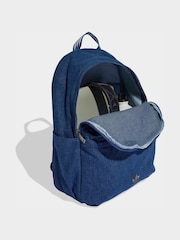 adidas Originals Blue Classic Denim Backpack - Image 4 of 6