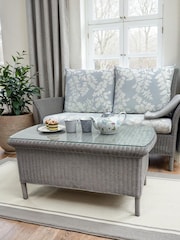 Laura Ashley Grey Rattan Coffee Table - Image 1 of 2