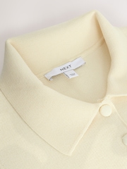 Ecru Smart Button Up Knitted Waistcoat - Image 3 of 3