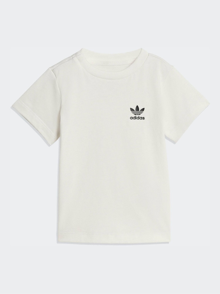 adidas Originals Pink T-Shirt and Cycling Shorts Infant Set - Image 2 of 7