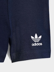 adidas Originals Blue T-Shirt and Cycling Shorts Infant Set - Image 5 of 7