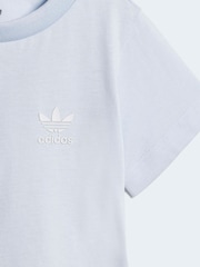 adidas Originals Blue T-Shirt and Cycling Shorts Infant Set - Image 6 of 7