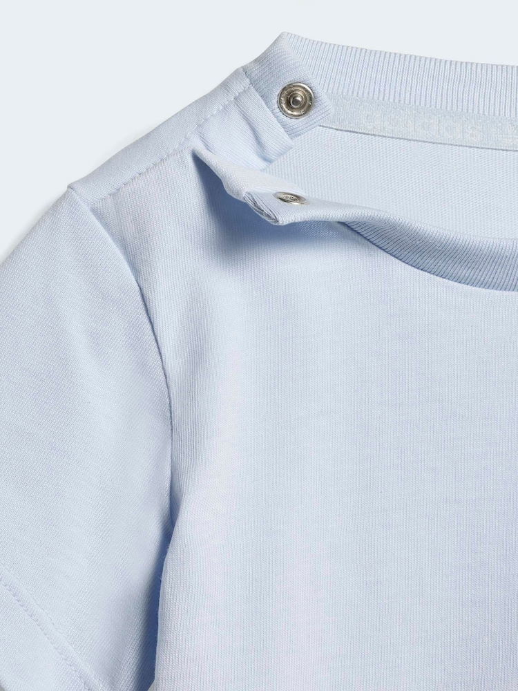 adidas Originals Blue T-Shirt and Cycling Shorts Infant Set - Image 7 of 7