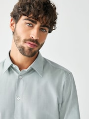 Green / Floral Regular Fit Shirt And Tie Set - Image 6 of 9