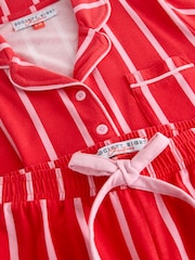 Society 8 Red Matching Family Stripes Pyjamas Set - Image 3 of 5