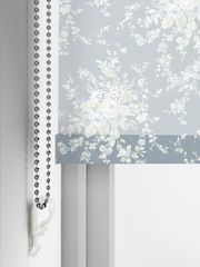 Shabby Chic by Rachel Ashwell® Dusky Blue Garden Floral Print Sheer Made to Measure Roller Blind - Image 5 of 6