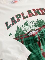 Society 8 Green Matching Family Lapland Pyjamas Set - Image 3 of 5