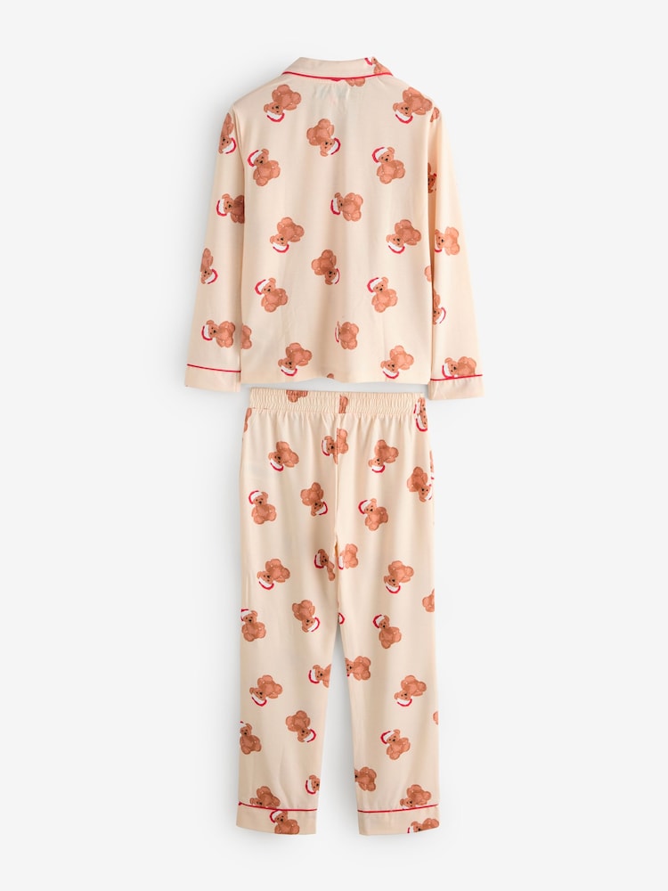 Society 8 Cream Matching Family Teddy Bear Pyjamas Set - Image 2 of 5 Society 8 Cream Matching Family Teddy Bear Pyjamas Set - Image 2 of 5