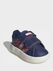 adidas Blue Marvel Spiderman Grand Court Infant Trainers - Image 4 of 10