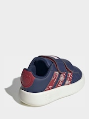 adidas Blue Marvel Spiderman Grand Court Infant Trainers - Image 5 of 10