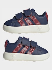adidas Blue Marvel Spiderman Grand Court Infant Trainers - Image 6 of 10