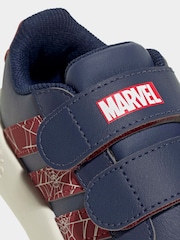 adidas Blue Marvel Spiderman Grand Court Infant Trainers - Image 9 of 10