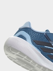 adidas Sky Blue Runfalcon 5 Hook and Loop Easy On Infant Trainers - Image 11 of 11