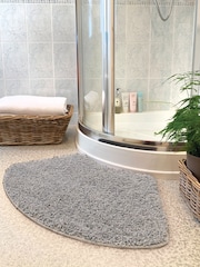 My Rug Ghost Grey Shaggy Curved Bath Mat - Image 1 of 3