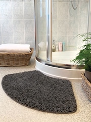 My Rug Charcoal Shaggy Curved Bath Mat - Image 1 of 3