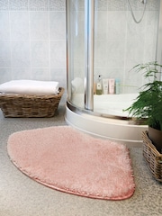 My Rug Nude Pink Shaggy Curved Bath Mat - Image 1 of 3