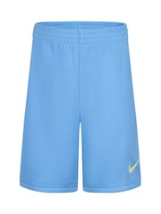 Nike Lime Green and Blue Little Kids Wild Air Mesh T-Shirt and Shorts Set - Image 5 of 7