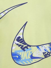 Nike Lime Green and Blue Little Kids Wild Air Mesh T-Shirt and Shorts Set - Image 7 of 7