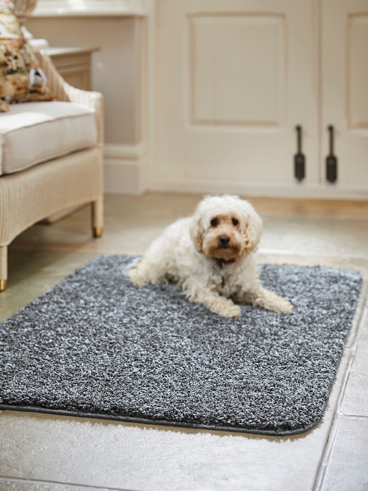 Howler & Scratch Ghost Grey Shaggy Pet Mat - Image 1 of 3 Howler & Scratch Ghost Grey Shaggy Pet Mat - Image 1 of 3