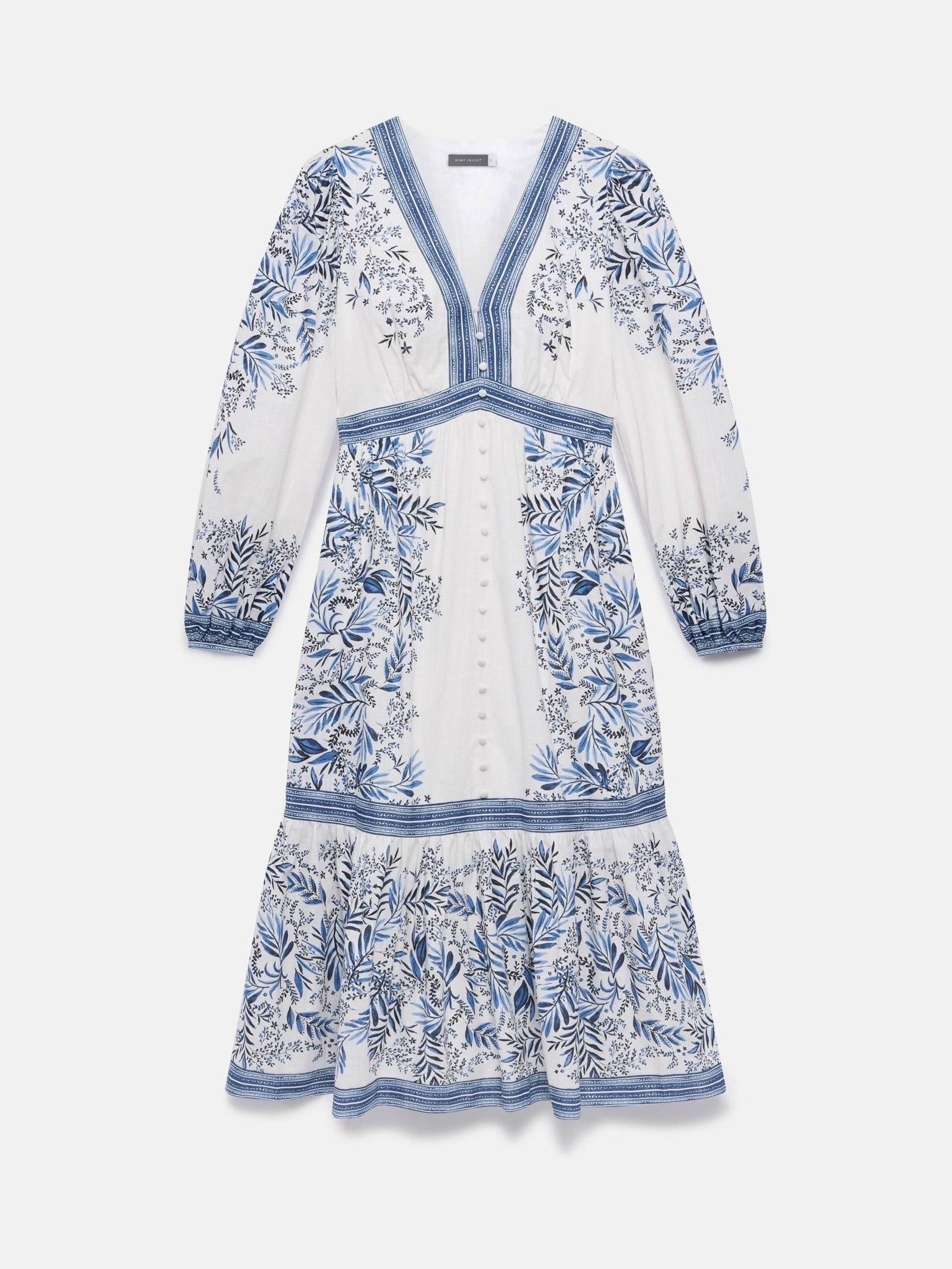 MARNI フローラルプリント ミディワンピース フラワープリントミディ丈ワンピース - ブラック/エクリュ