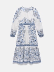 Mint Velvet Blue Floral Print Midi Dress - Image 7 of 7