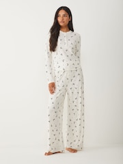 Society 8 Cream Holly Pointelle Pyjama Set - Image 1 of 4