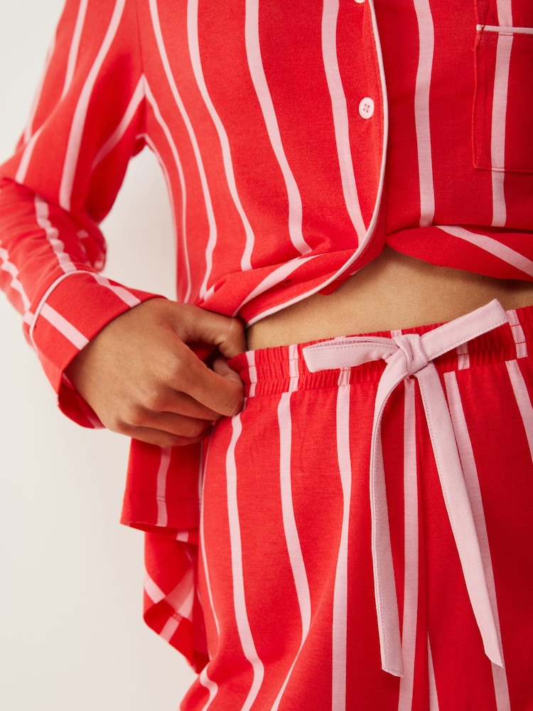 Society 8 Red Matching Family Stripes Pyjama Set - Image 4 of 4 Society 8 Red Matching Family Stripes Pyjama Set - Image 4 of 4