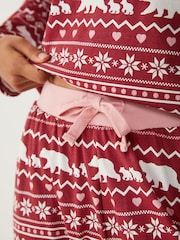 Society 8 Red Matching Family Polar Fairisle Pyjama Set - Image 5 of 5