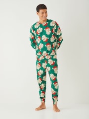 Society 8 Green Matching Family Sketchy Santa Pyjama Set - Image 2 of 4