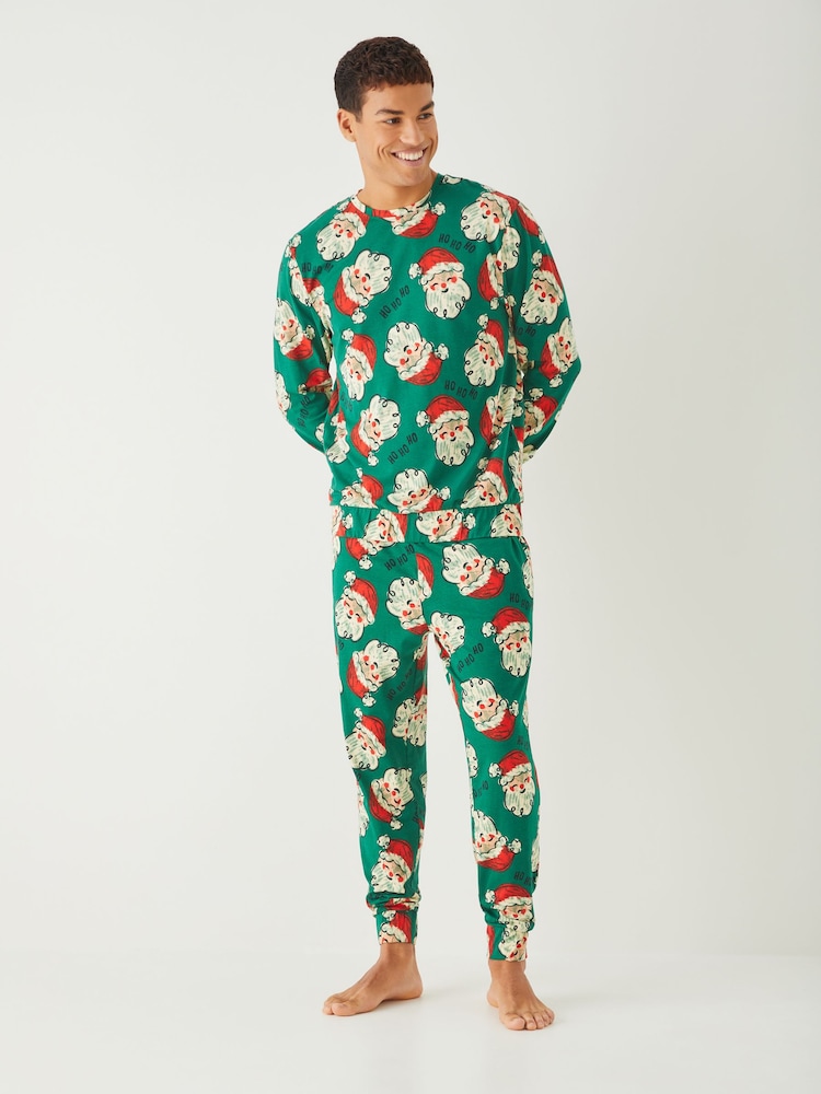 Society 8 Green Matching Family Sketchy Santa Pyjama Set - Image 2 of 4